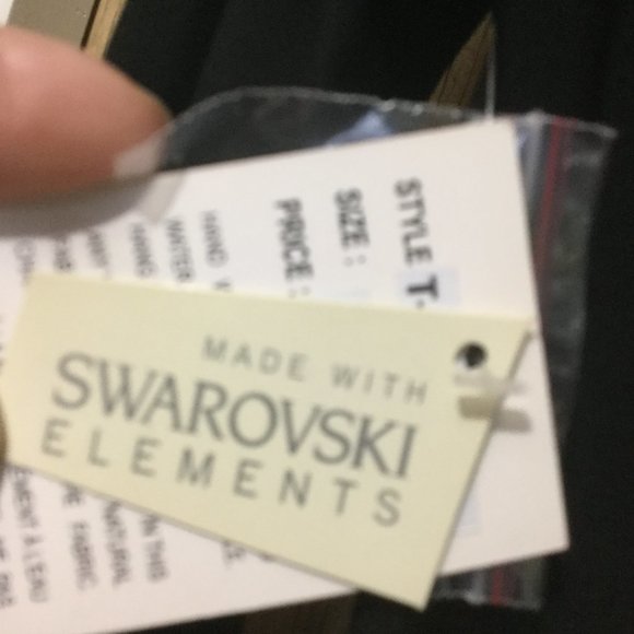 NWT Mango Tango Black tab sleeves Swarovski elements tunic style top size small - Picture 5 of 8